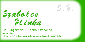 szabolcs hlinka business card